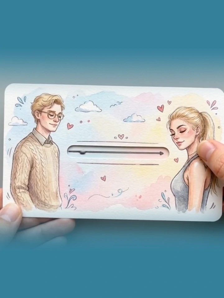 Valentinstag-Klappkarte zum Halten