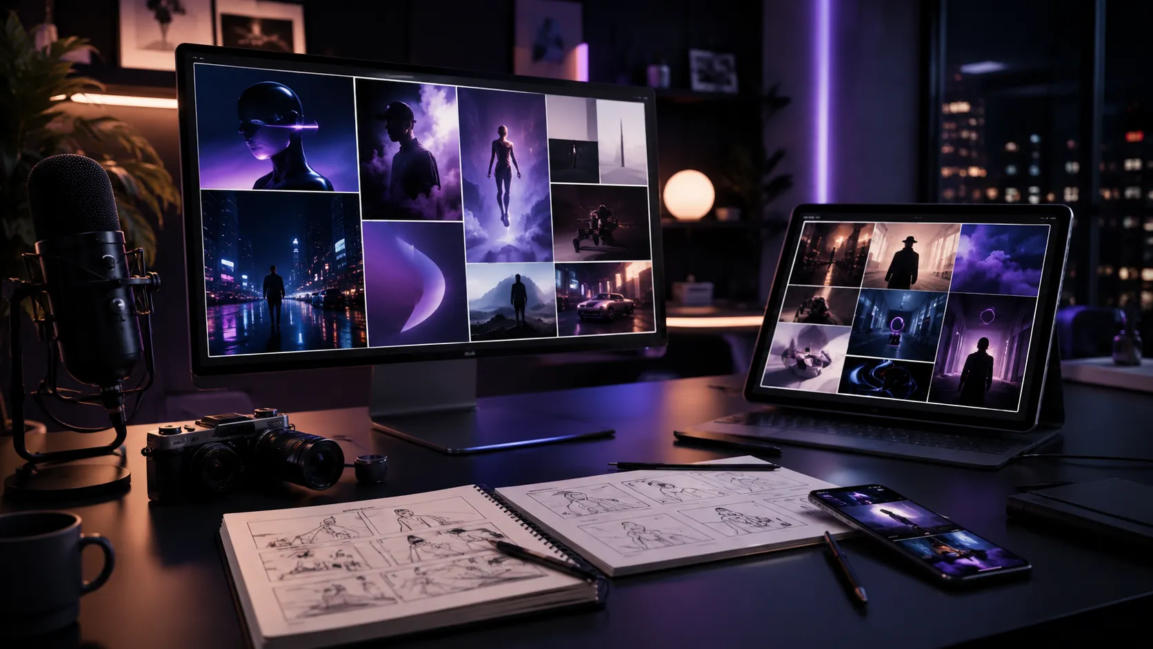 AI visual testing workspace for video trend concepts and storyboards