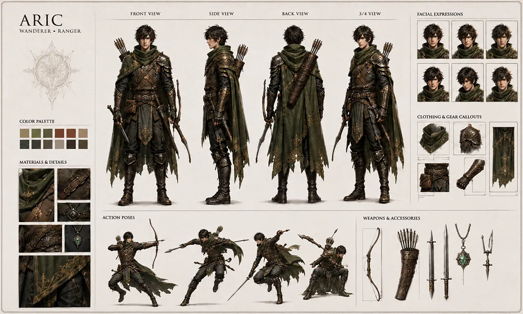 AI Character Sheet Generator